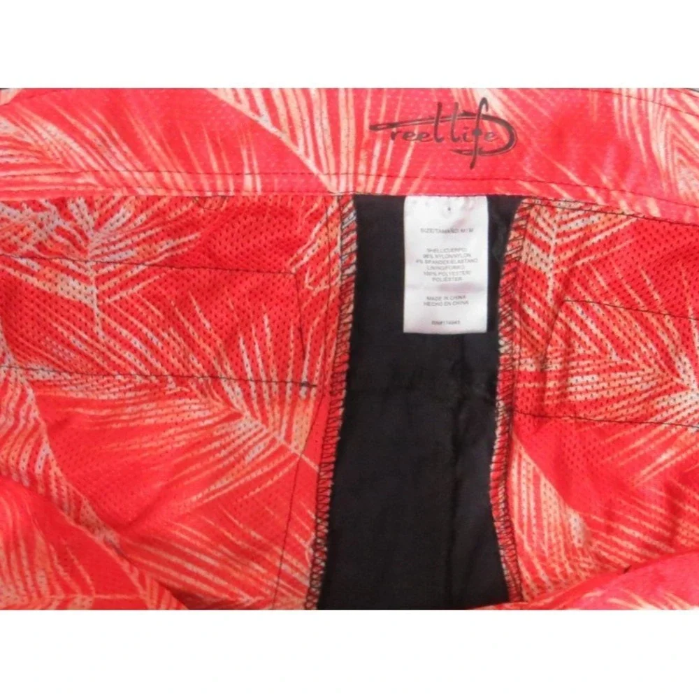 NWT Reel Life Riptide Fishing Shorts Men M Black Anthracite Stretch Board Hybrid